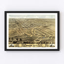 Vintage Map of Macon City, Missouri 1869