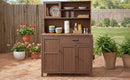 TOPAMX Potting Bench with Hutch, Solid Fir Wood Garden Workstation by HouseOfZazla