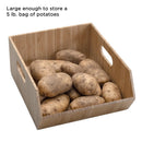 Stackable Bamboo Storage Bin Set (2-Piece) | 12” XL and 8.25” Small | Nesting Pantry & Cabinet Organizers by MobilevisionUS