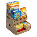 Stackable Bamboo Storage Bin Set (2-Piece) | 12” XL and 8.25” Small | Nesting Pantry & Cabinet Organizers by MobilevisionUS