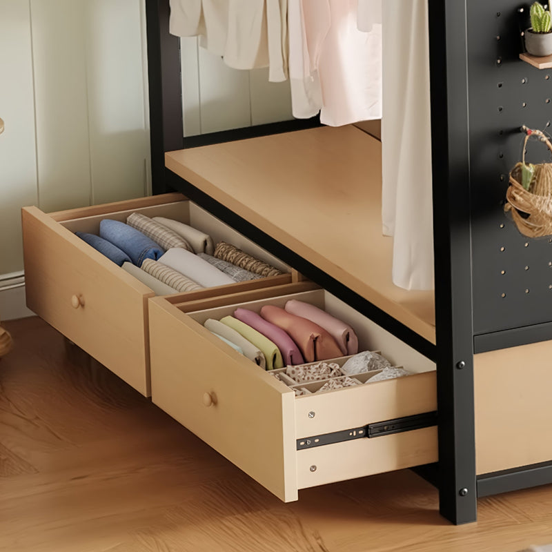 Twin XL Size Loft Bed Frame with Wardrobe and Shelves, photo 5 of 10