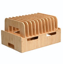 MobileVision 12 Slot Bamboo Charging Station Organizer by MobilevisionUS