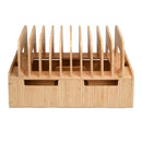 MobileVision 12 Slot Bamboo Charging Station Organizer by MobilevisionUS