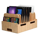 MobileVision 12 Slot Bamboo Charging Station Organizer by MobilevisionUS