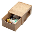 Tall Bamboo Drawer - Stackable Deep Desk Organizer & Kitchen Pantry Storage Caddy by MobilevisionUS