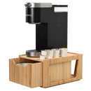 Tall Bamboo Drawer - Stackable Deep Desk Organizer & Kitchen Pantry Storage Caddy by MobilevisionUS