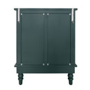 Hollow Carved 3 Drawer Dresser With Metal Handles, Storage Chest For Living Room Or Bedroom - Blackish Green by HouseOfZazla
