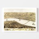 Vintage Map of St. Charles, Missouri 1869