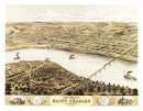 Vintage Map of St. Charles, Missouri 1869