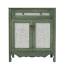 Bathroom Vanity With Rectangle Sink And Tip Out Tray - Antique Blue Green by HouseOfZazla