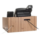 Bamboo Executive Telephone Stand & Desktop Command Center | Multi-Functional Office Organizer with Storage Drawer by MobilevisionUS