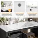 Bathroom Vanity With Sink, Soft Close Doors, Adjustable Shelf & 3 Drawers by HouseOfZazla