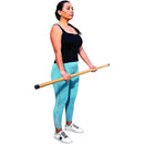 Bamboo Mobility & Training Stick with Rubber Feet - Exercise Balance Pole for Yoga, Pilates, Physical Therapy & Stretching by MobilevisionUS