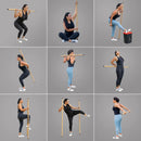 Bamboo Mobility & Training Stick with Rubber Feet - Exercise Balance Pole for Yoga, Pilates, Physical Therapy & Stretching by MobilevisionUS