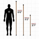 Bamboo Mobility & Training Stick with Rubber Feet - Exercise Balance Pole for Yoga, Pilates, Physical Therapy & Stretching by MobilevisionUS