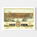 Vintage Map of St. Louis, Missouri 1893