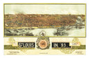 Vintage Map of St. Louis, Missouri 1893