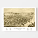 Vintage Map of St. Louis, Missouri 1894