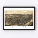 Vintage Map of St. Louis, Missouri 1895