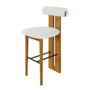 Renee Indoor Wooden Upholstered Barstool by HouseOfZazla