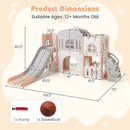 All-in-1 Toddler Slide Playset Playground with Tunnel and Ladder and Basketball by LJGDeals