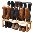 Elevated Bamboo Boot Rack & Shoe Organizer (29” x 9”) | Two-Tiered Crease-Free Storage for Tall, Ankle, and Riding Boots by MobilevisionUS