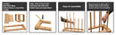 Elevated Bamboo Boot Rack & Shoe Organizer (29” x 9”) | Two-Tiered Crease-Free Storage for Tall, Ankle, and Riding Boots by MobilevisionUS