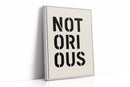 Notorious Bold Stencil Typography Print