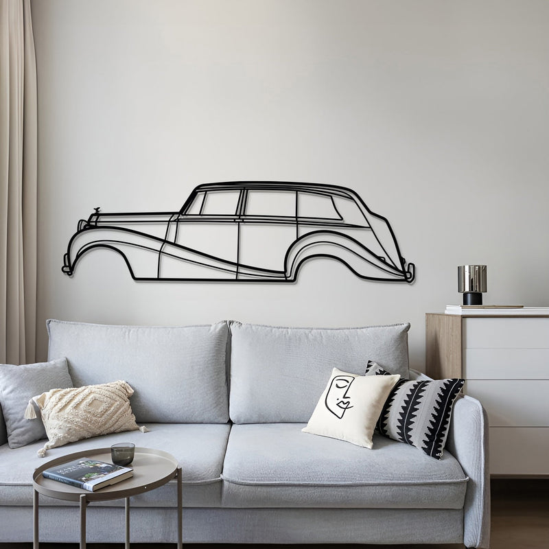 1946 Silver Wraith Metal Car Wall Art - MT0024