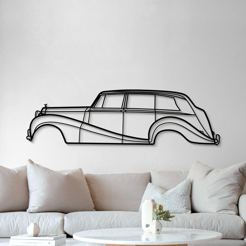 1946 Silver Wraith Metal Car Wall Art - MT0024