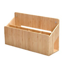 Wall-Mounted Bamboo Multi-Purpose Organizer | Vertical Mail Sorter, Magazine Rack, & Kitchen Wrap Station by MobilevisionUS
