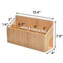 Wall-Mounted Bamboo Multi-Purpose Organizer | Vertical Mail Sorter, Magazine Rack, & Kitchen Wrap Station by MobilevisionUS