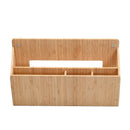 Wall-Mounted Bamboo Multi-Purpose Organizer | Vertical Mail Sorter, Magazine Rack, & Kitchen Wrap Station by MobilevisionUS