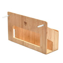 Wall-Mounted Bamboo Multi-Purpose Organizer | Vertical Mail Sorter, Magazine Rack, & Kitchen Wrap Station by MobilevisionUS