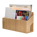 Wall-Mounted Bamboo Multi-Purpose Organizer | Vertical Mail Sorter, Magazine Rack, & Kitchen Wrap Station by MobilevisionUS
