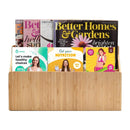 Wall-Mounted Bamboo Multi-Purpose Organizer | Vertical Mail Sorter, Magazine Rack, & Kitchen Wrap Station by MobilevisionUS