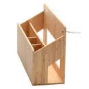 Wall-Mounted Bamboo Multi-Purpose Organizer | Vertical Mail Sorter, Magazine Rack, & Kitchen Wrap Station by MobilevisionUS