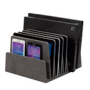 Executive 7-Slot Desktop Organizer: Universal Tablet & Laptop Stand with Extra-Wide Slots, Dark Gray by MobilevisionUS
