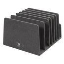 Executive 7-Slot Desktop Organizer: Universal Tablet & Laptop Stand with Extra-Wide Slots, Dark Gray by MobilevisionUS