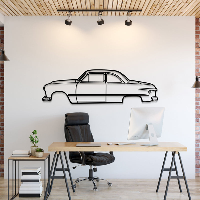 1949 Club Coupe Metal Car Wall Art - MT0009