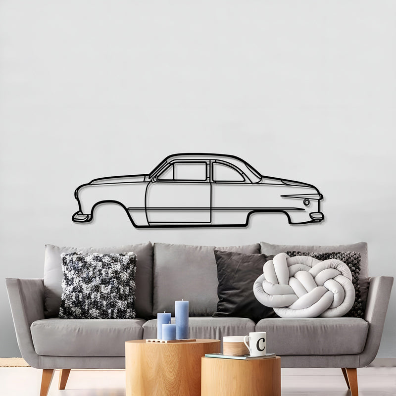 1949 Club Coupe Metal Car Wall Art - MT0009