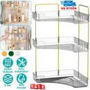 Bathroom Countertop Organizer 3 Tier Corner Makeup Storage Shelf Vanity Cosmetic Perfume Tray Clear Corner Rack for Bedroom Bathroom Kitchen