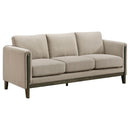 Islington 2-piece Upholstered Panel Arm Sofa Set Taupe