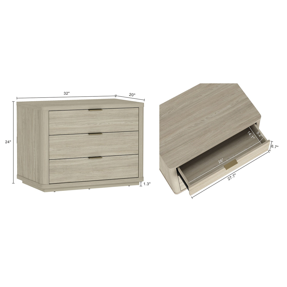 Evelyn 32" Nightstand, photo 5 of 10