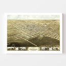 Vintage Map of Sedalia, Missouri 1869