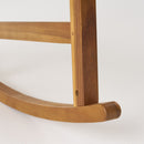 Muse Outdoor Acacia Rocking Chair With Slat Design - Teak by HouseOfZazla