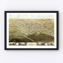 Vintage Map of Sedalia, Missouri 1869