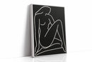 Reclining Muse in White Ink