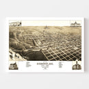 Vintage Map of Bismarck, North Dakota 1883