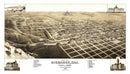 Vintage Map of Bismarck, North Dakota 1883